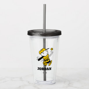 Erdnüsse Charlie Brown in Bat Acryltrinkbecher