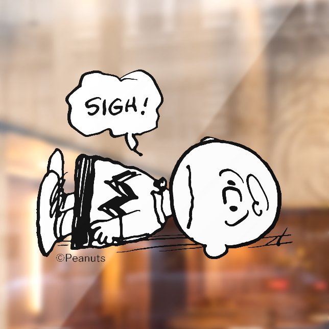 Erdnüsse | Charlie Brown ist unten Fensteraufkleber (Blatt 2)