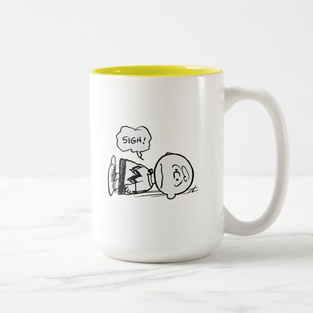 Erdnüsse | Charlie Brown ist unten Zweifarbige Tasse (Rechts)