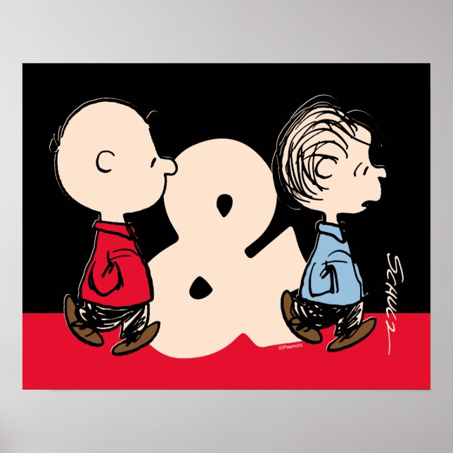 Erdnüsse | Charlie Brown & Linus Poster (Vorne)
