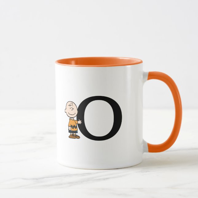 Erdnüsse | Charlie Brown Monogram O Tasse (Rechts)