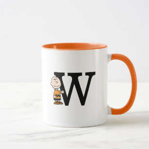 Erdnüsse   Charlie Brown Monogram W Tasse