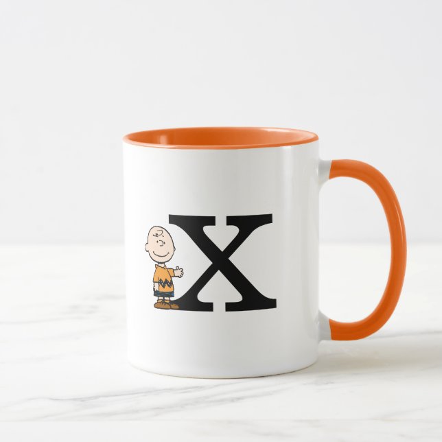 Erdnüsse | Charlie Brown Monogram X Tasse (Rechts)