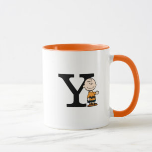 Erdnüsse   Charlie Brown Monogram Y Tasse