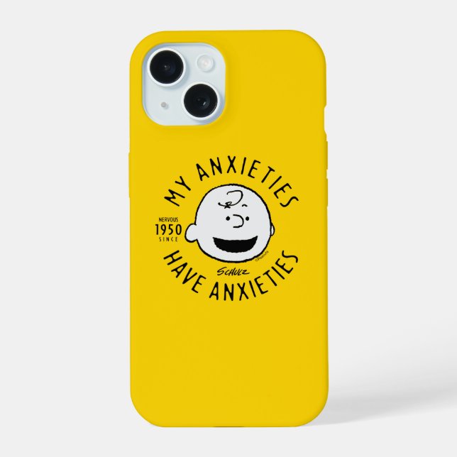 Erdnüsse | Charlie Brown Nervous seit 1950 iPhone 15 Hülle (Rückseite)