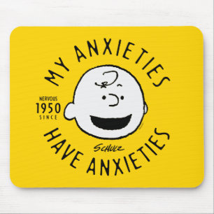 Erdnüsse   Charlie Brown Nervous seit 1950 Mousepad