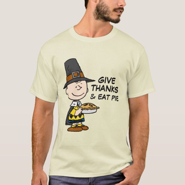 Erdnüsse | Charlie Brown Pilgrim T-Shirt (Vorderseite)