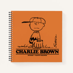 Erdnüsse   Charlie Brown Playing Ball Notizbuch