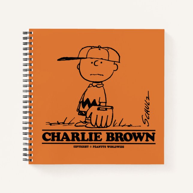 Erdnüsse | Charlie Brown Playing Ball Notizbuch (Vorderseite)