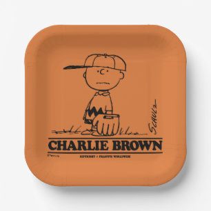 Erdnüsse   Charlie Brown Playing Ball Pappteller