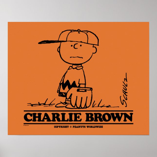 Erdnüsse | Charlie Brown Playing Ball Poster (Vorne)