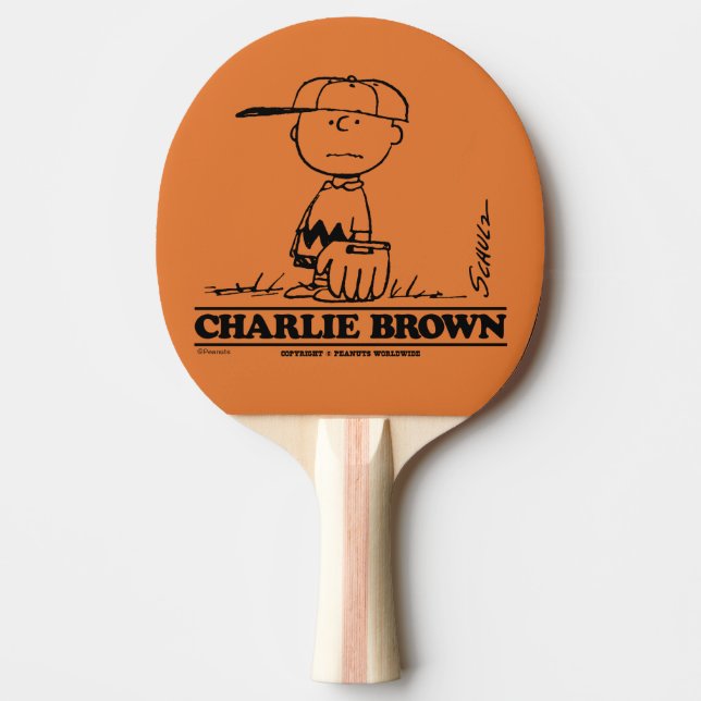 Erdnüsse | Charlie Brown Playing Ball Tischtennis Schläger (Vorderseite)