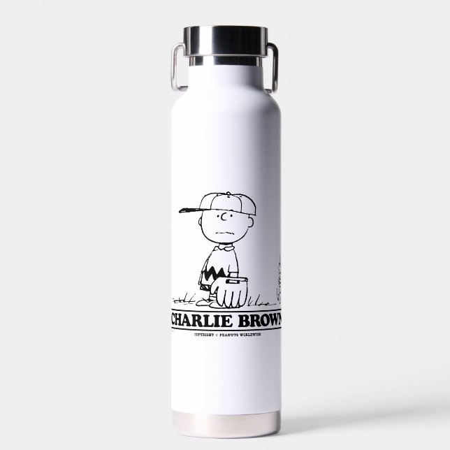 Erdnüsse | Charlie Brown Playing Ball Trinkflasche (Vorne)