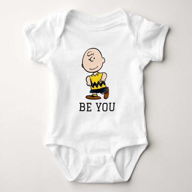 Erdnüsse | Charlie Brown Portrait Baby Strampler (Vorderseite)