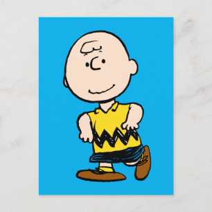 Erdnüsse   Charlie Brown Portrait Postkarte