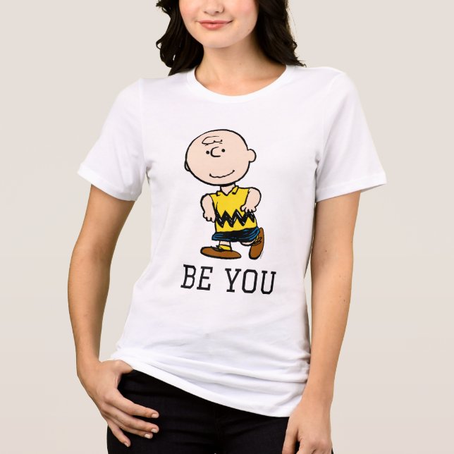 Erdnüsse | Charlie Brown Portrait Tri-Blend Shirt (Vorderseite)