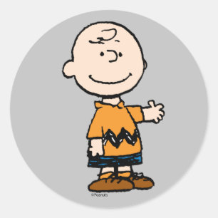 Erdnüsse   Charlie Brown Runder Aufkleber