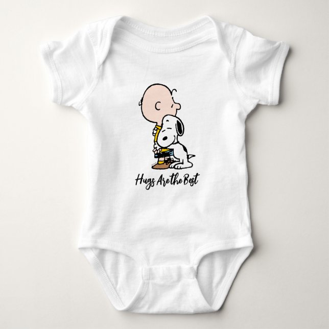 Erdnüsse | Charlie Brown & Snoopy Hug Baby Strampler (Vorderseite)