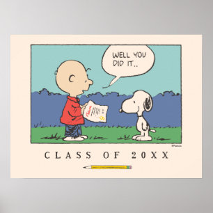 Erdnüsse Charlie Brown Snoopy Na Du Hast Es Gescha Poster