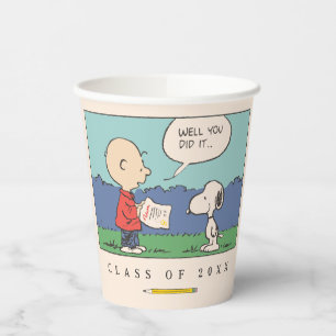 Erdnüsse Charlie Brown Snoopy Na Du Hast's Geschaf Pappbecher