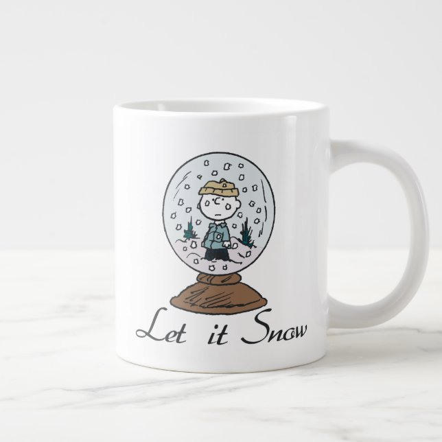 Erdnüsse | Charlie Brown Snow Globe Jumbo-Tasse (Rechts)