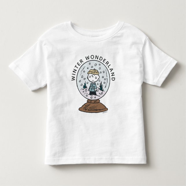 Erdnüsse | Charlie Brown Snow Globe Kleinkind T-shirt (Vorderseite)