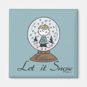 Erdnüsse   Charlie Brown Snow Globe Magnet
