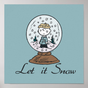 Erdnüsse   Charlie Brown Snow Globe Poster