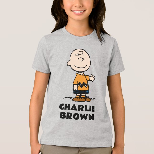 Erdnüsse | Charlie Brown Tri-Blend Shirt (Vorderseite)