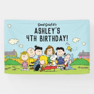 Erdnüsse   Charlie Brown und Gang Birthday Banner