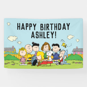 Erdnüsse   Charlie Brown und Gang Birthday Banner