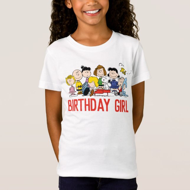 Erdnüsse | Charlie Brown und Gang Birthday Girl T-Shirt (Vorderseite)