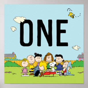 Erdnüsse   Charlie Brown und Gang Birthday - One Poster