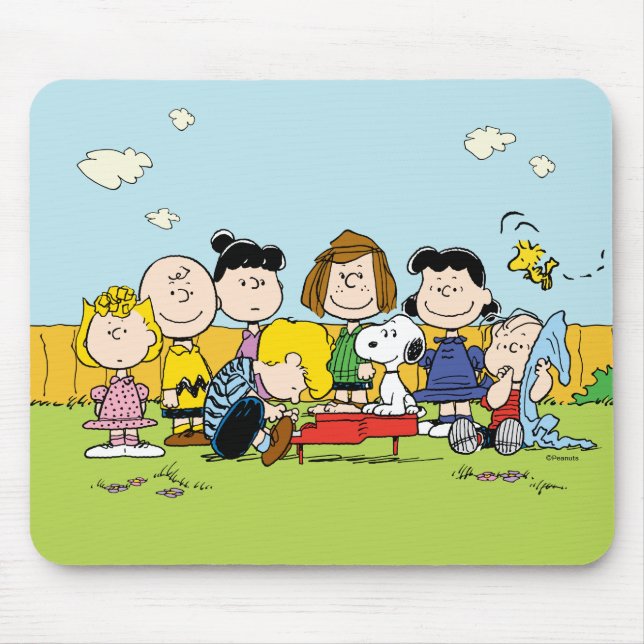 Erdnüsse | Charlie Brown und Gang Mousepad (Vorne)