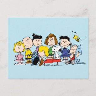 Erdnüsse   Charlie Brown und Gang Postkarte