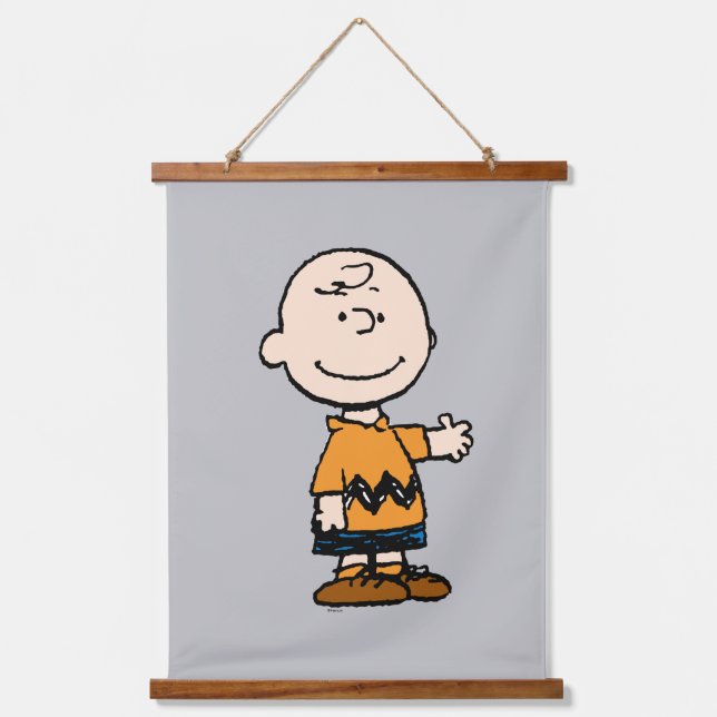 Erdnüsse | Charlie Brown Wandteppich Mit Holzrahmen (Vorderseite)