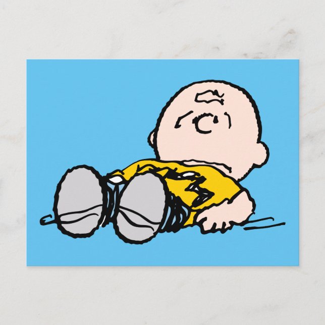 Erdnüsse | Charlie Brown's Down Postkarte (Vorderseite)