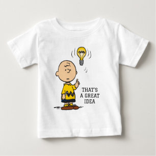 Erdnüsse   Charlie Browns Idee einer Glühbirne Baby T-shirt