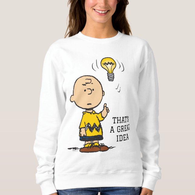 Erdnüsse | Charlie Browns Idee einer Glühbirne Sweatshirt (Vorderseite)