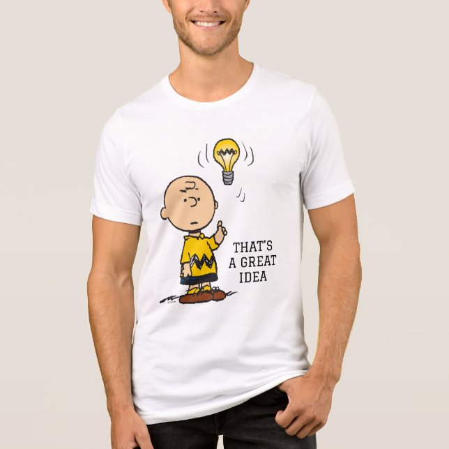 Erdnüsse | Charlie Browns Idee einer Glühbirne Tri-Blend Shirt (Vorderseite)