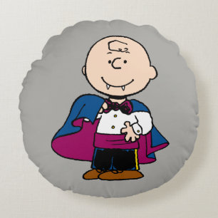 Erdnüsse   Count Charlie Brown Rundes Kissen