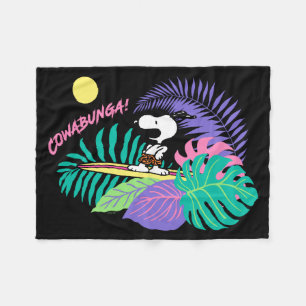 Erdnüsse   Cowabunga Snoopy Fleecedecke