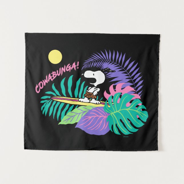 Erdnüsse | Cowabunga Snoopy Wandteppich (Vorderseite (Horizontal))