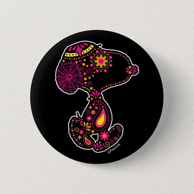 Erdnüsse | Dekorierter Tag des Hundes Button (Vorderseite)