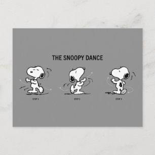 Erdnüsse   Der Snoopy-Tanz Postkarte