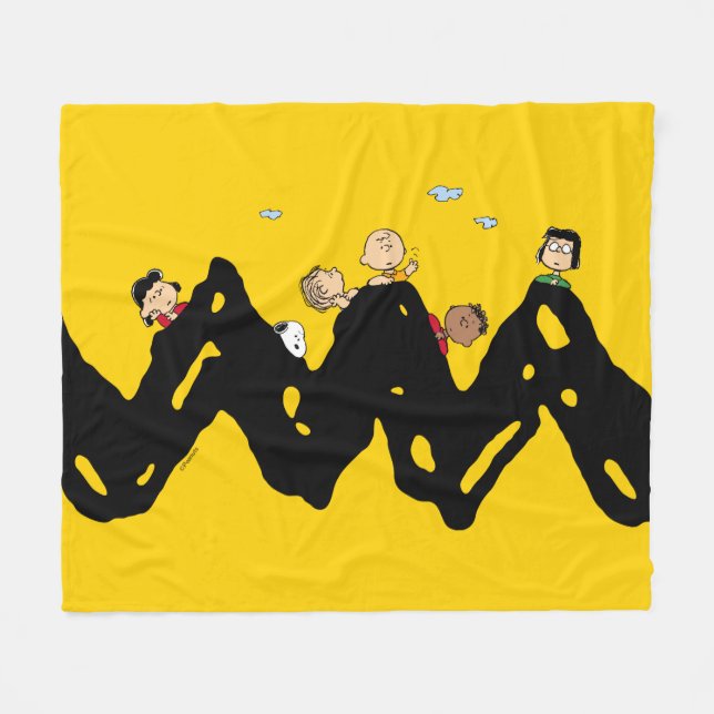 Erdnüsse | Die Gang auf dem Zig Zag Fleecedecke (Vorderseite (Horizontal))