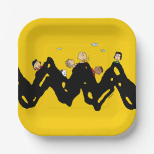 Erdnüsse   Die Gang auf dem Zig Zag Pappteller