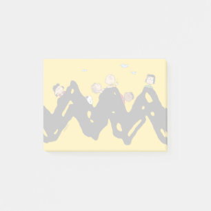 Erdnüsse   Die Gang auf dem Zig Zag Post-it Klebezettel