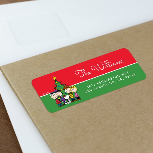 Erdnüsse | Die Gang um den Weihnachtsbaum (Label on envelope)