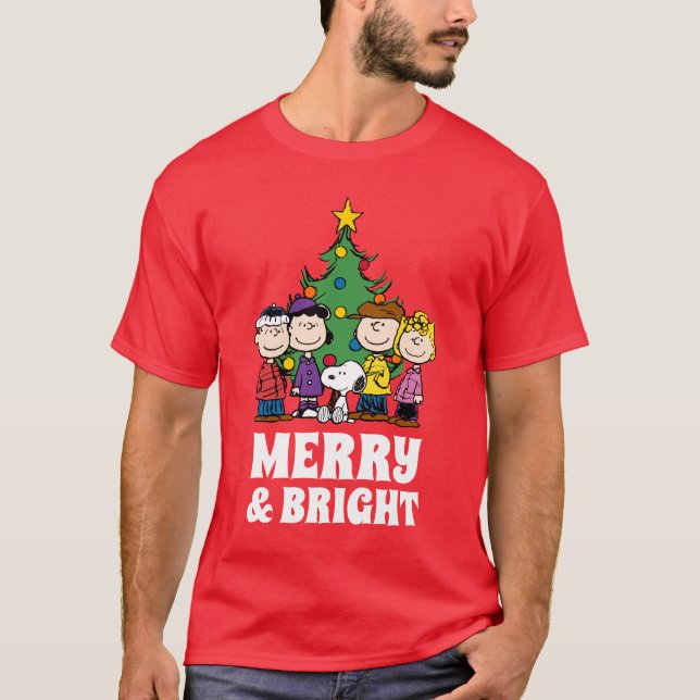 Erdnüsse | Die Gang um den Weihnachtsbaum T-Shirt (Vorderseite)